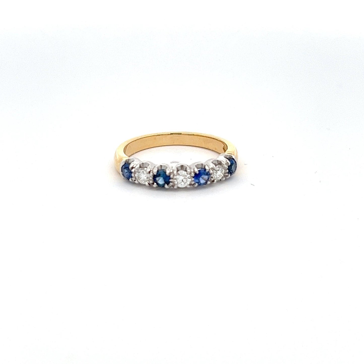 18ct Yellow Gold Sapphire and Diamond Ring