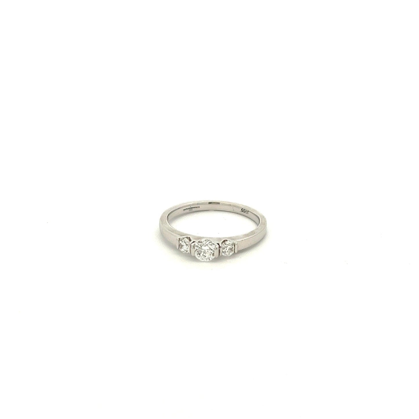 18ct White Gold Three Stone Diamond Ring - Judith Hart Jewellers