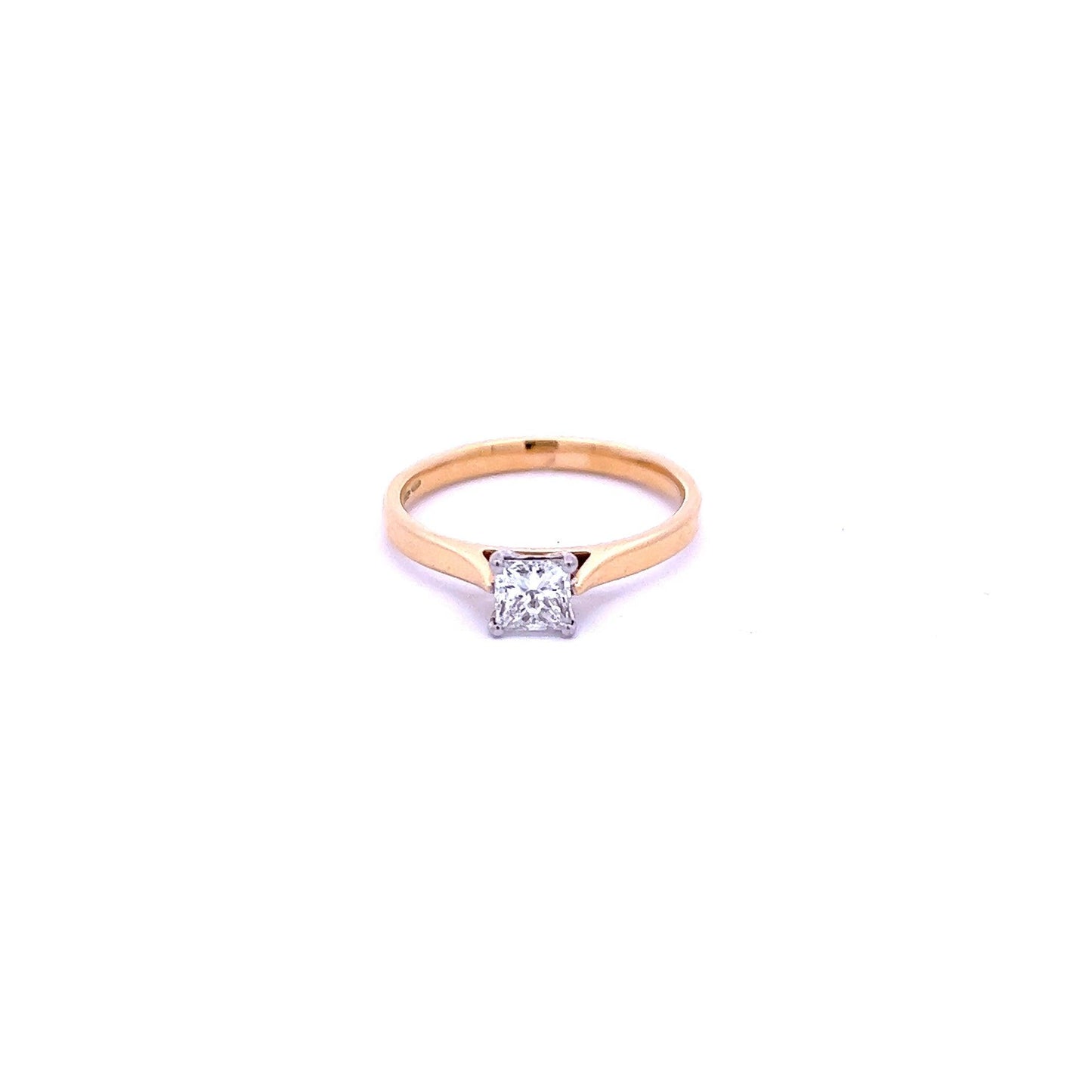 18ct Yellow Gold 0.50ct Princess Cut Diamond Ring