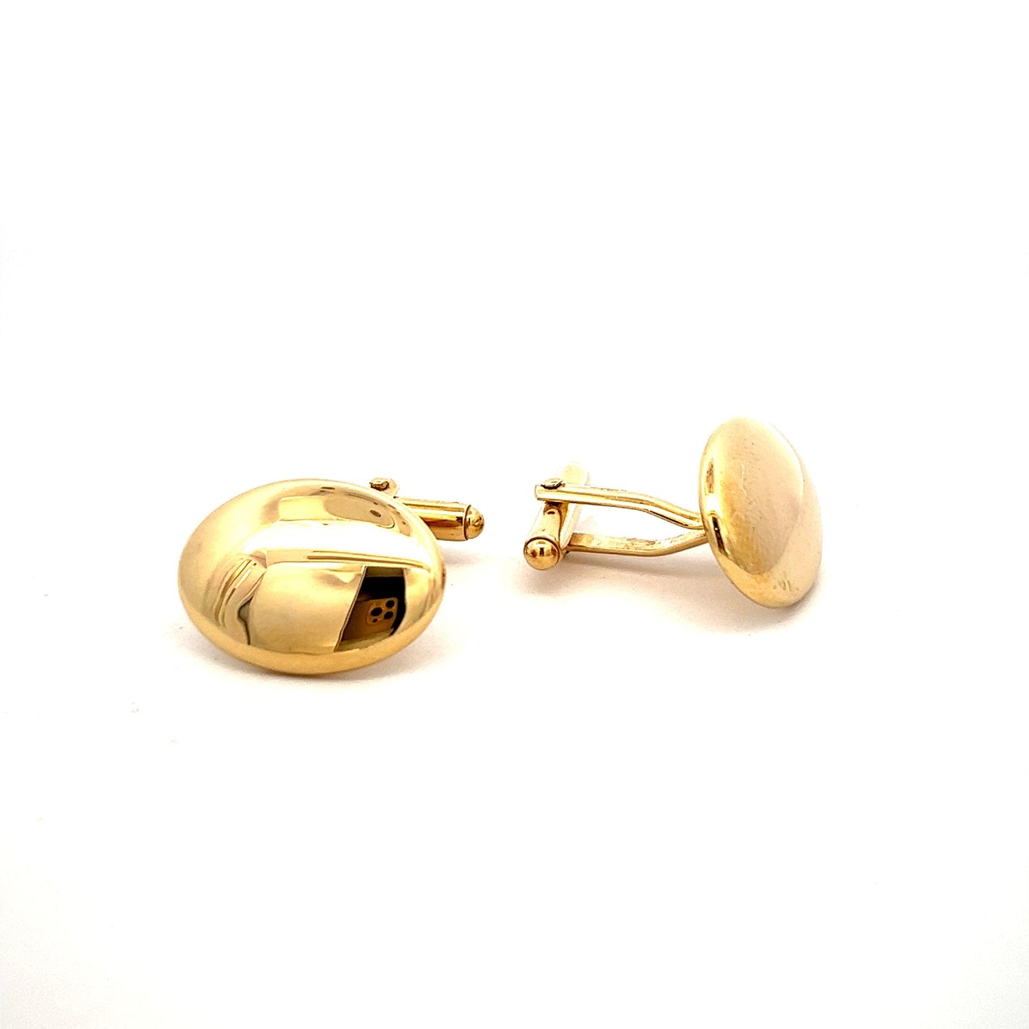 9ct Yellow Gold Oval Cufflinks - Judith Hart Jewellers