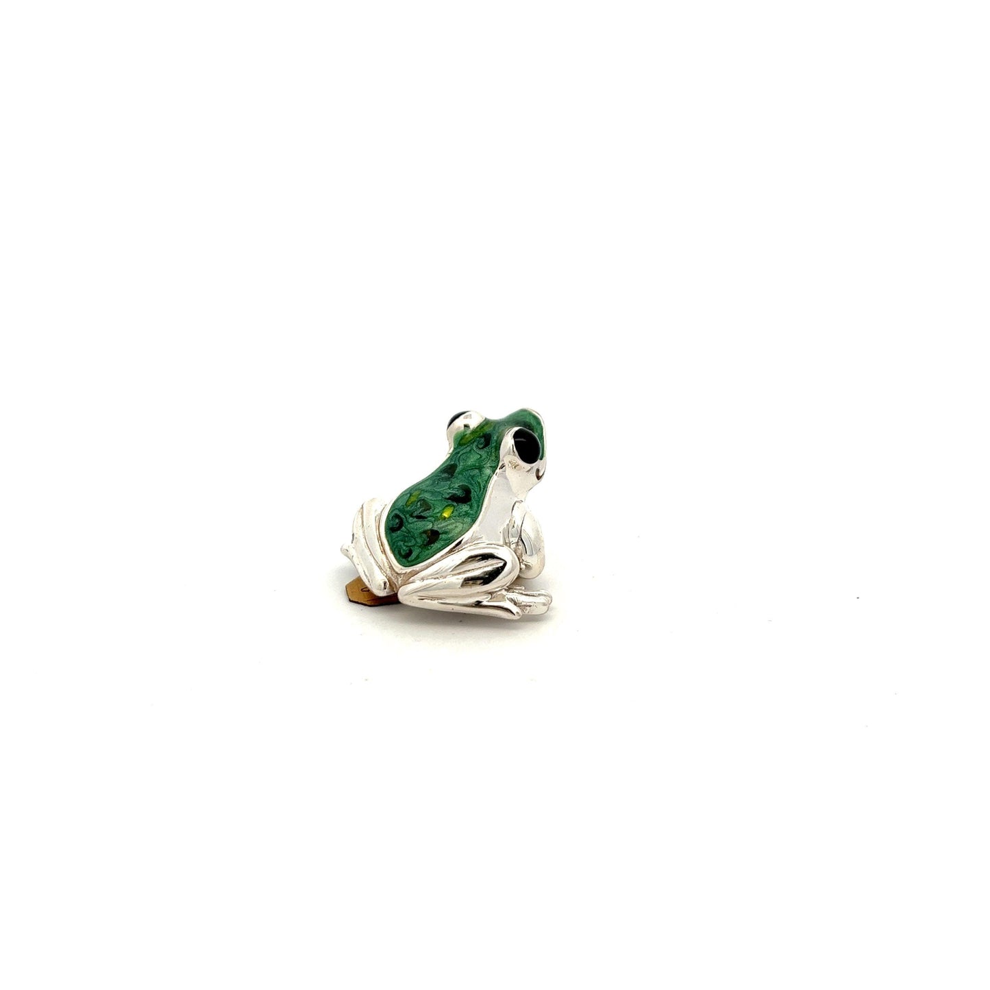 Sterling Silver Small Enamel Frog Figurine - Judith Hart Jewellers