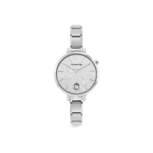 Nomination Classic Paris Silver Glitter & CZ Dial Watch 076033/023 - Judith Hart Jewellers