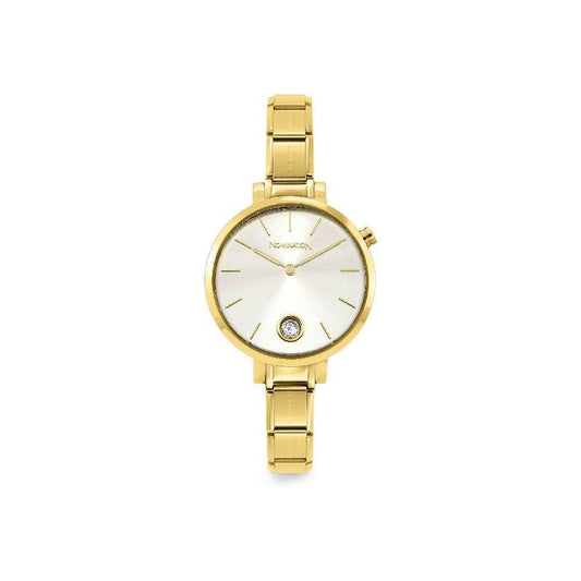 Nomination Classic Paris Glitter Yellow Gold Tone & CZ Dial Watch 076035/017 - Judith Hart Jewellers