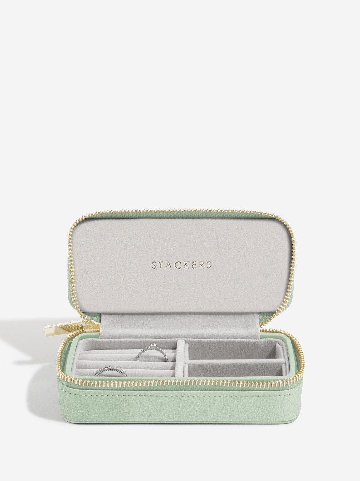 Stackers Sage Green Travel Jewellery Box – Judith Hart Jewellers