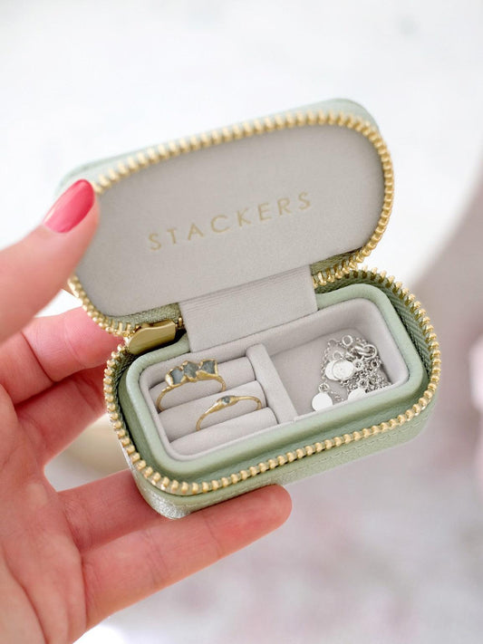 Stackers Sage Green Petite Jewellery Storage Box - Judith Hart Jewellers