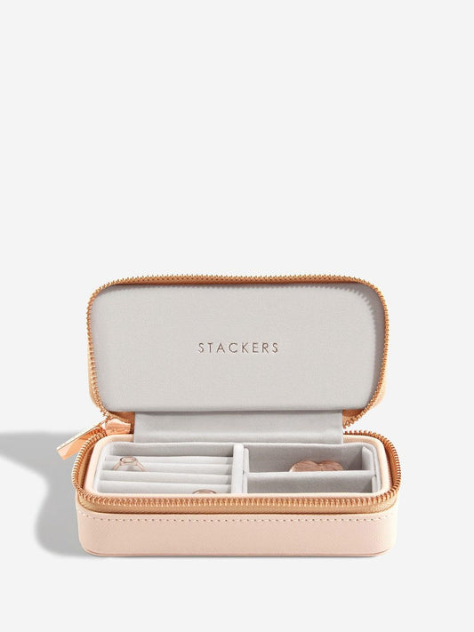Stackers Blush Pink Travel Jewellery Storage Box - Judith Hart Jewellers