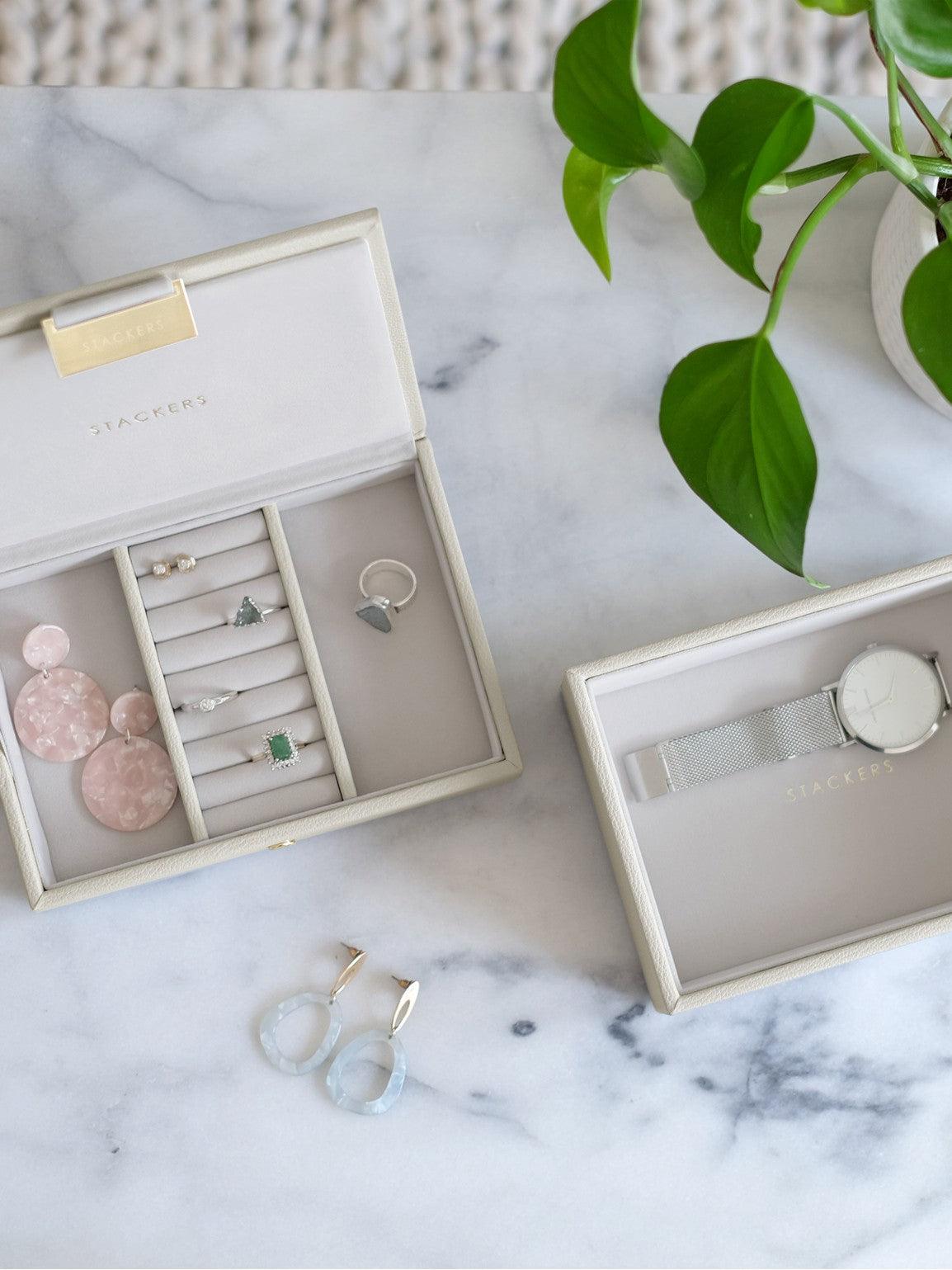 Stackers Oatmeal Two Layer Jewellery Storage Box - Judith Hart Jewellers