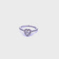 Platinum Heart Shaped 0.60ct Diamond Halo Ring