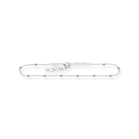Thomas Sabo Sterling Silver Beaded Anklet AK0002 - Judith Hart Jewellers