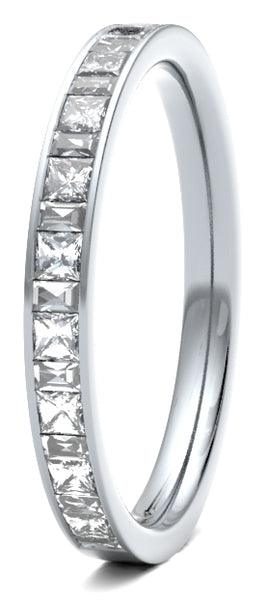 Princess Cut & Baguette Channel Set