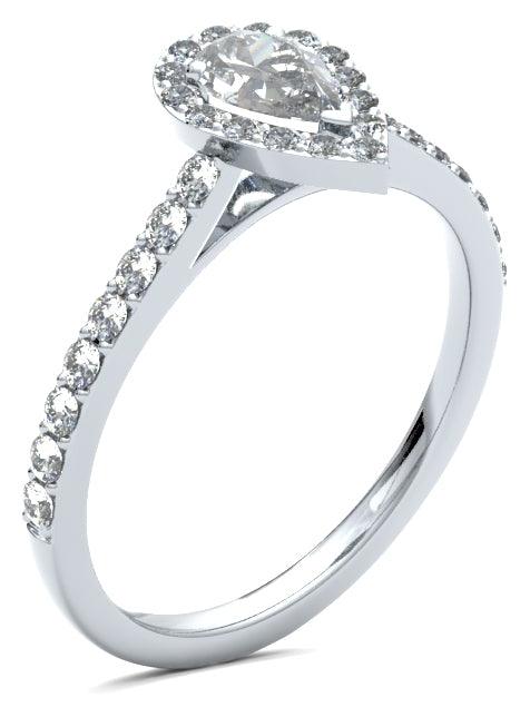 DHW01 Pear Engagement Ring