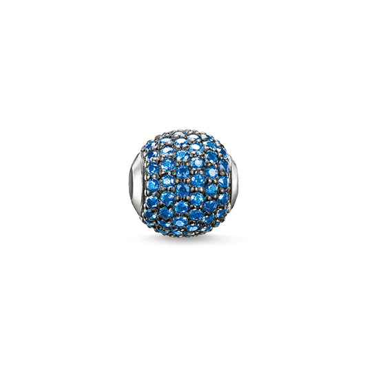 Thomas Sabo Synthetic Blue Stone Karma Bead K0125-699-31 - Judith Hart Jewellers