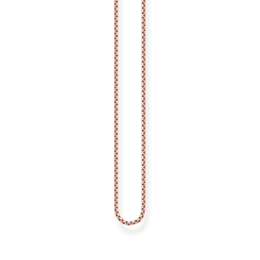 Thomas Sabo Rose Gold Plated Fine Box Belcher Chain KE1106-415-12 - Judith Hart Jewellers