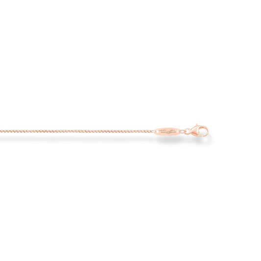 Thomas Sabo Rose Gold Plated Fine Box Belcher Chain KE1106-415-12 - Judith Hart Jewellers