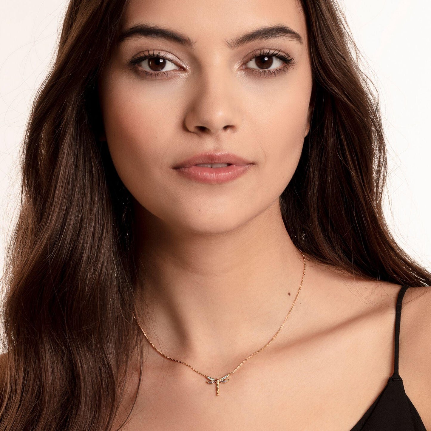 Thomas Sabo Yellow Gold-Plated Dragonfly Necklace KE1837 - Judith Hart Jewellers