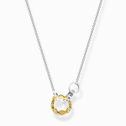 Thomas Sabo Sterling Silver and Yellow Gold-Plated Together Forever Necklace KE1987 - Judith Hart Jewellers