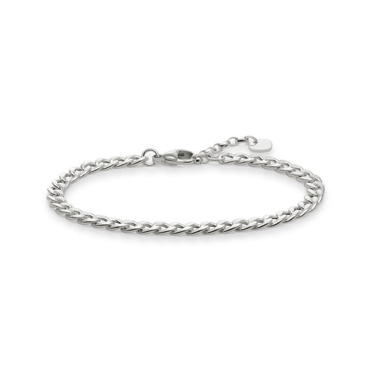 Thomas Sabo Sterling Silver Plain Curb Bracelet LBA0105 - Judith Hart Jewellers