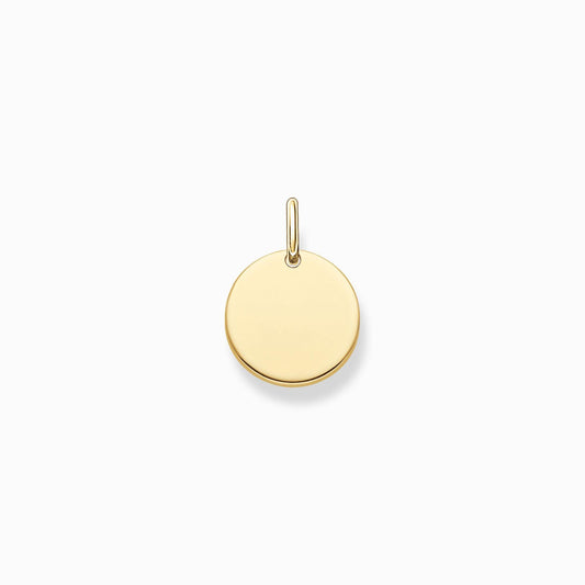 Thomas Sabo Yellow Gold-Plated Disc Pendant LBPE0001 - Judith Hart Jewellers