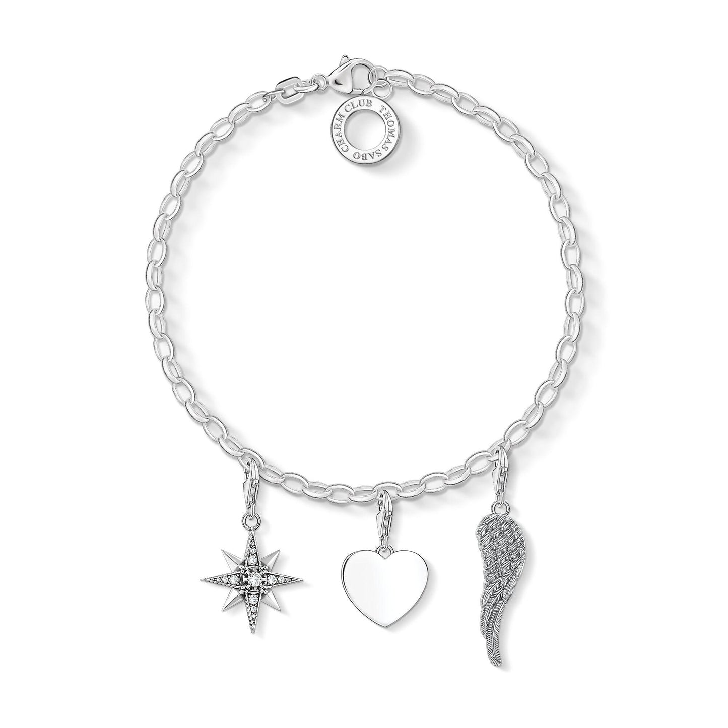 Thomas Sabo Sterling Silver Thin Charm Bracelet X0163 - Judith Hart Jewellers