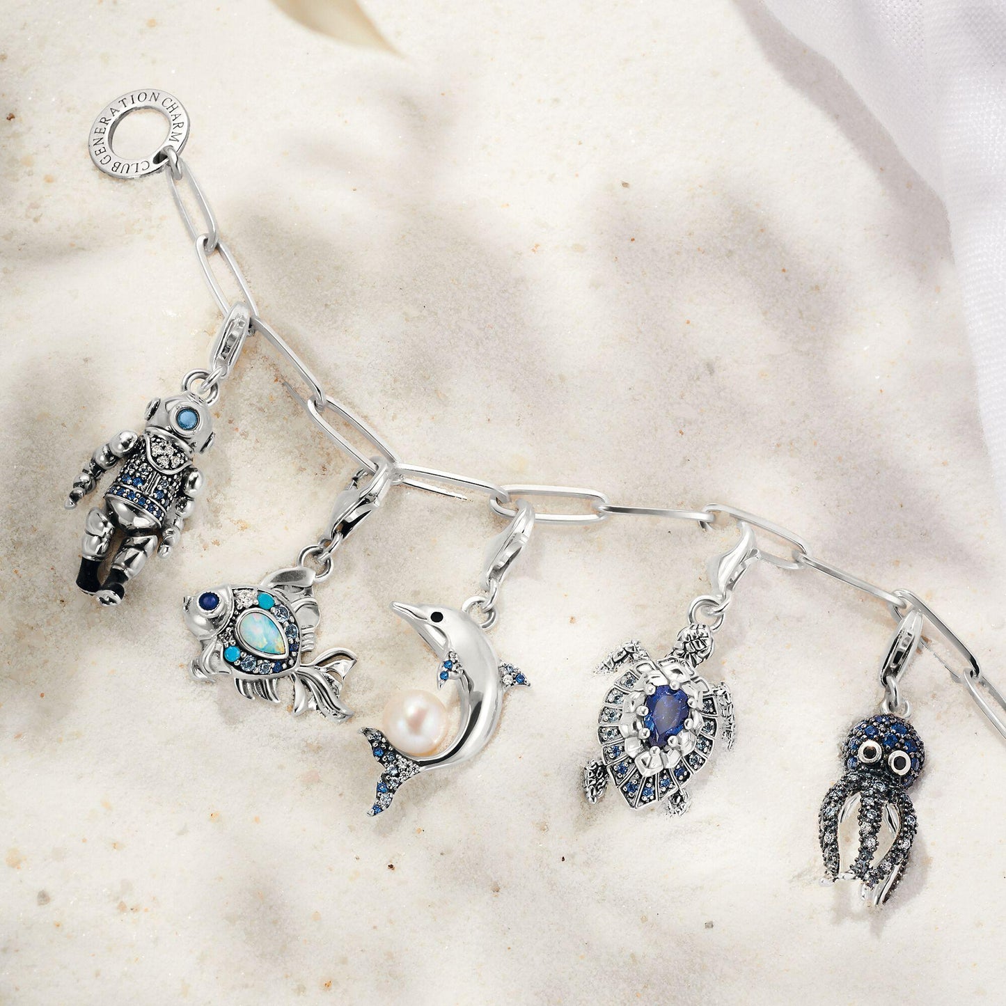 Thomas Sabo Sterling Silver Oblong Charm Bracelet - Judith Hart Jewellers