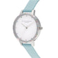 Olivia Burton Rainbow Bezel Watch with Turquoise Leather Strap OB16RB19 - Judith Hart Jewellers