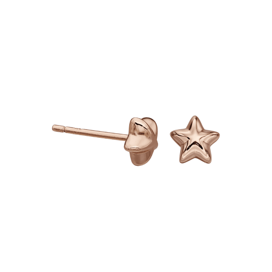 Little Star Amelia Rose Plated Star Studs LSE0150 - Judith Hart Jewellers