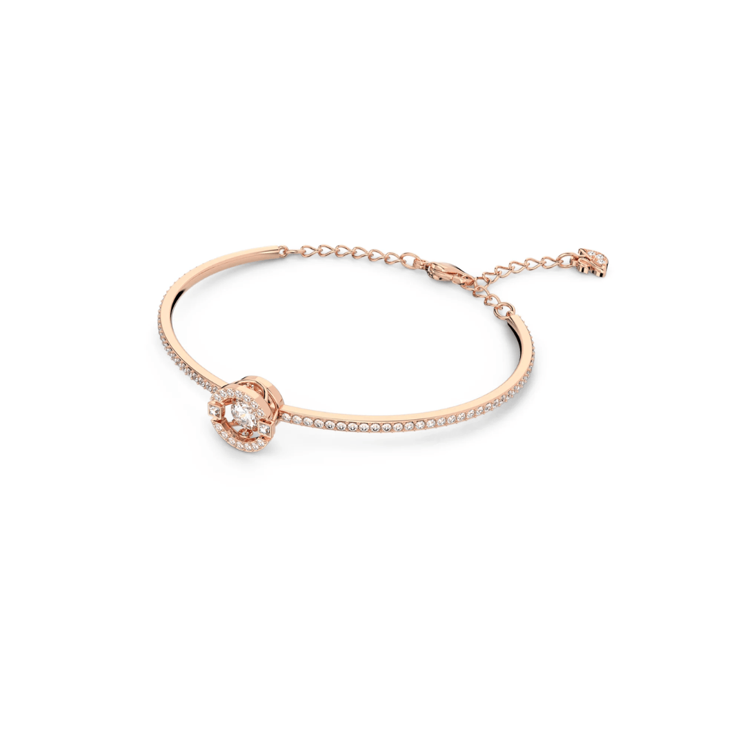 Swarovski Rose Gold Tone Sparkling Dance Bangle 5497483 - Judith Hart Jewellers