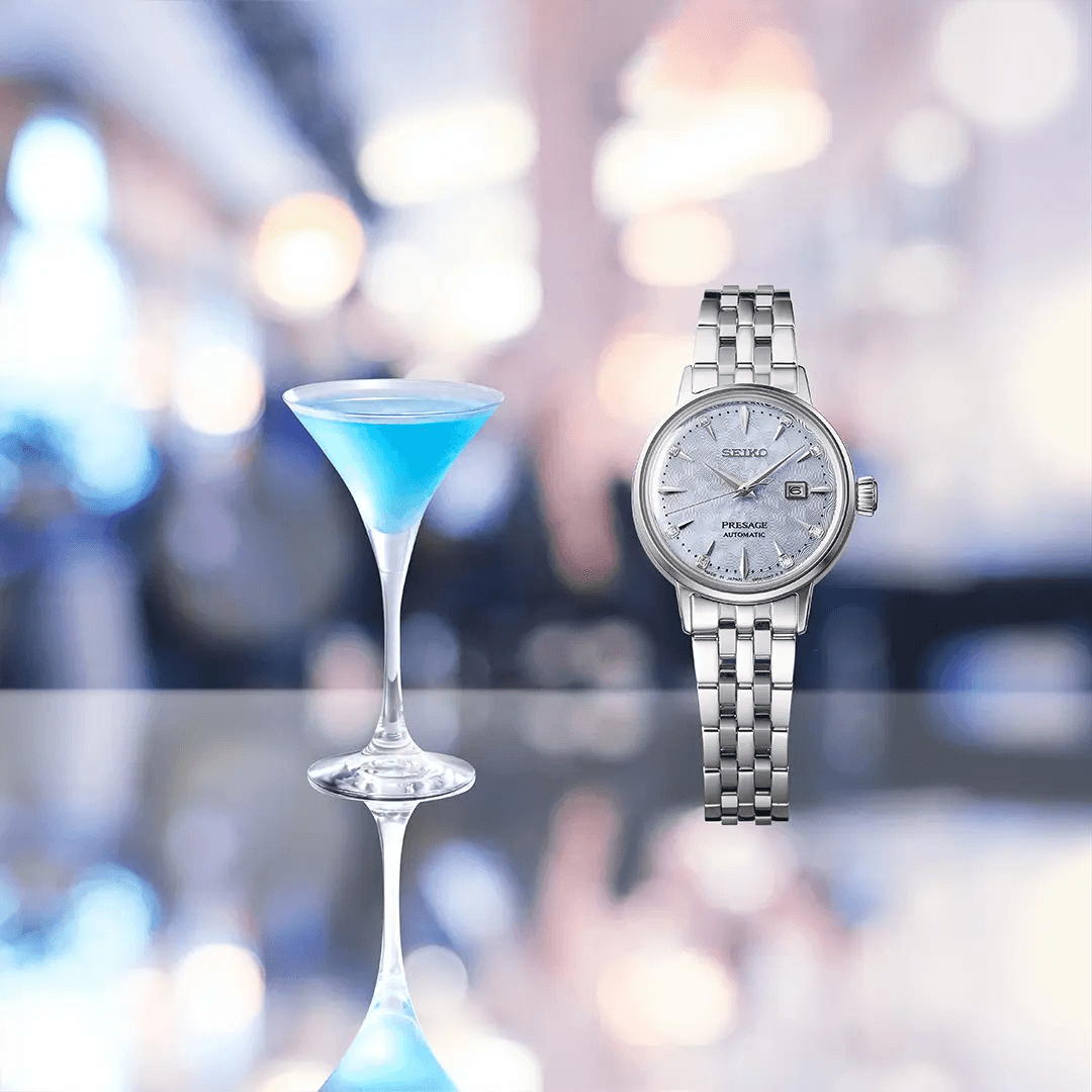 Seiko Presage Cocktail Time ‘Skydiving’ Diamond Twist Watch SRE007J1 - Judith Hart Jewellers