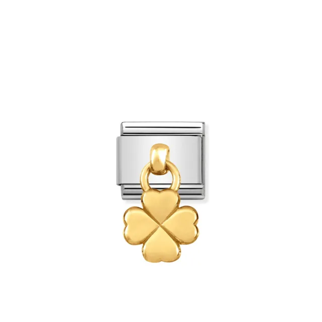 Nomination Classic 18ct Yellow Gold Four Leaf Clover Charm 031800/02