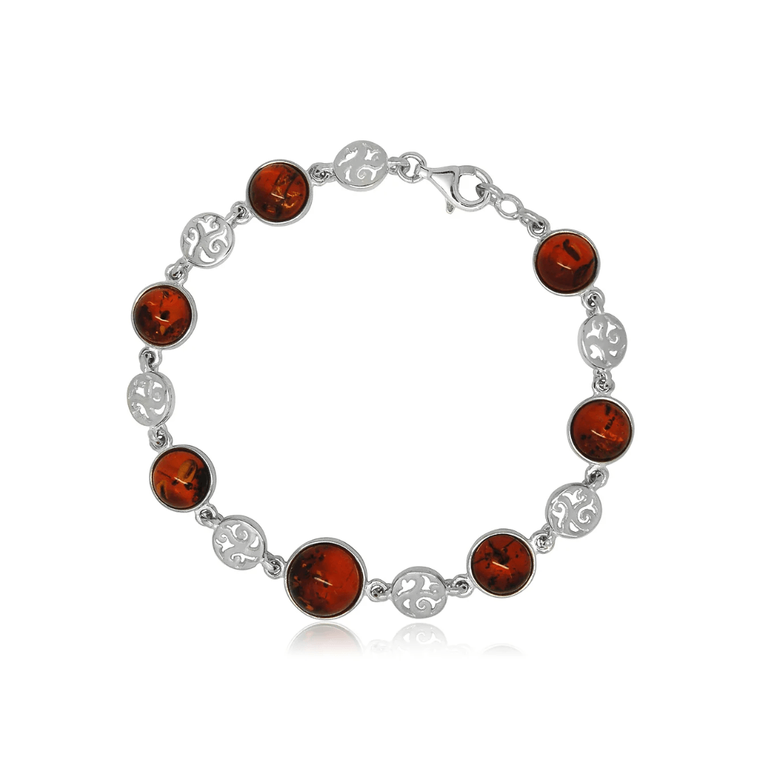 Sterling Silver Amber Bracelet - Judith Hart Jewellers