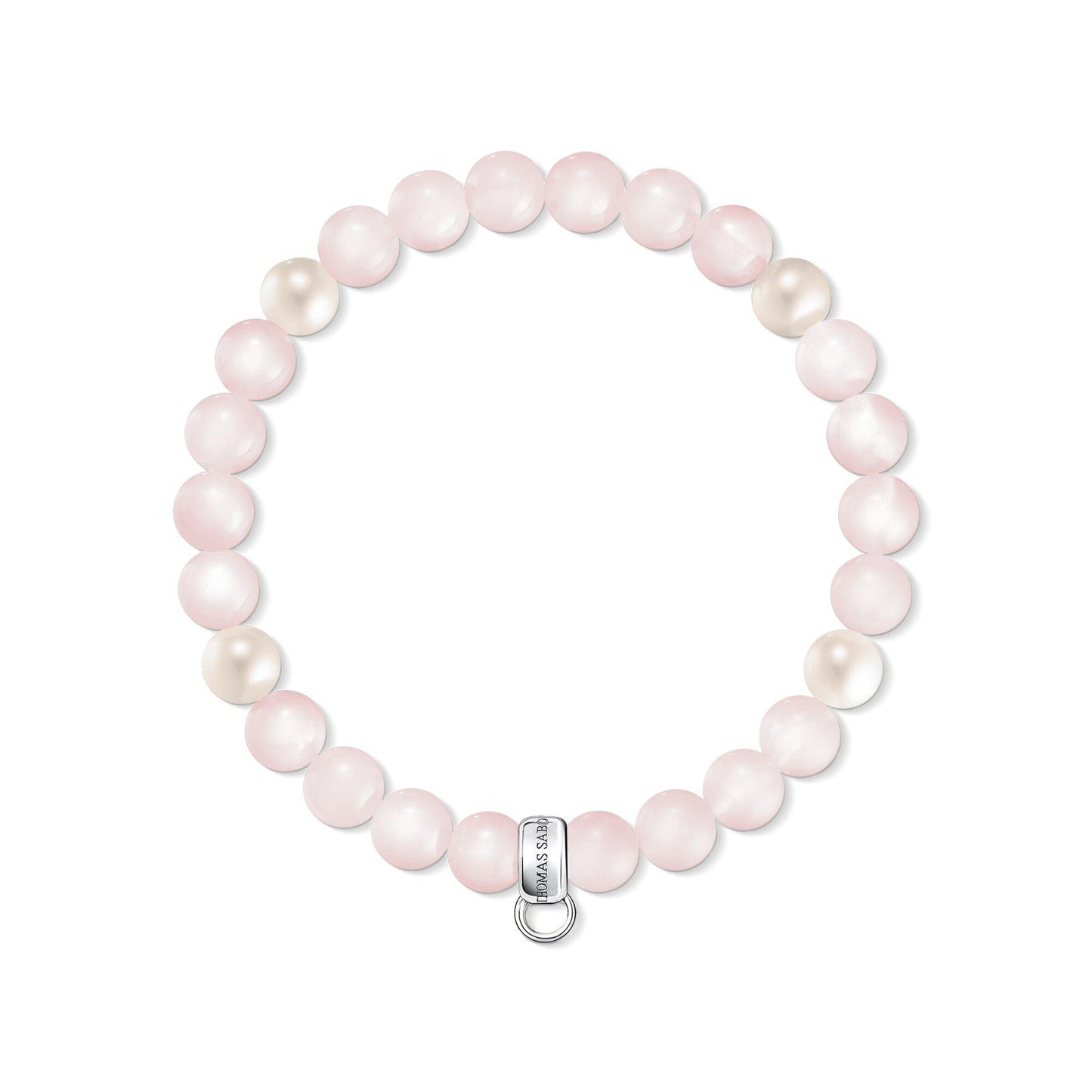 Thomas Sabo Sterling Silver Pink Quartz and Freshwater Cultured Pearl Bracelet - Judith Hart Jewellers