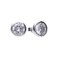Diamonfire Silver Bezel Set 4ct Total Weight Cubic Zirconia Stud Earring E5622 - Judith Hart Jewellers
