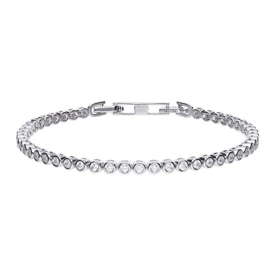 Diamonfire Silver Bezel Set 1.5ct Tennis Bracelet B5090 - Judith Hart Jewellers