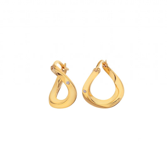 Hot Diamonds x Jac Jossa Soul Twist Hoop Earrings DE660 - Judith Hart Jewellers