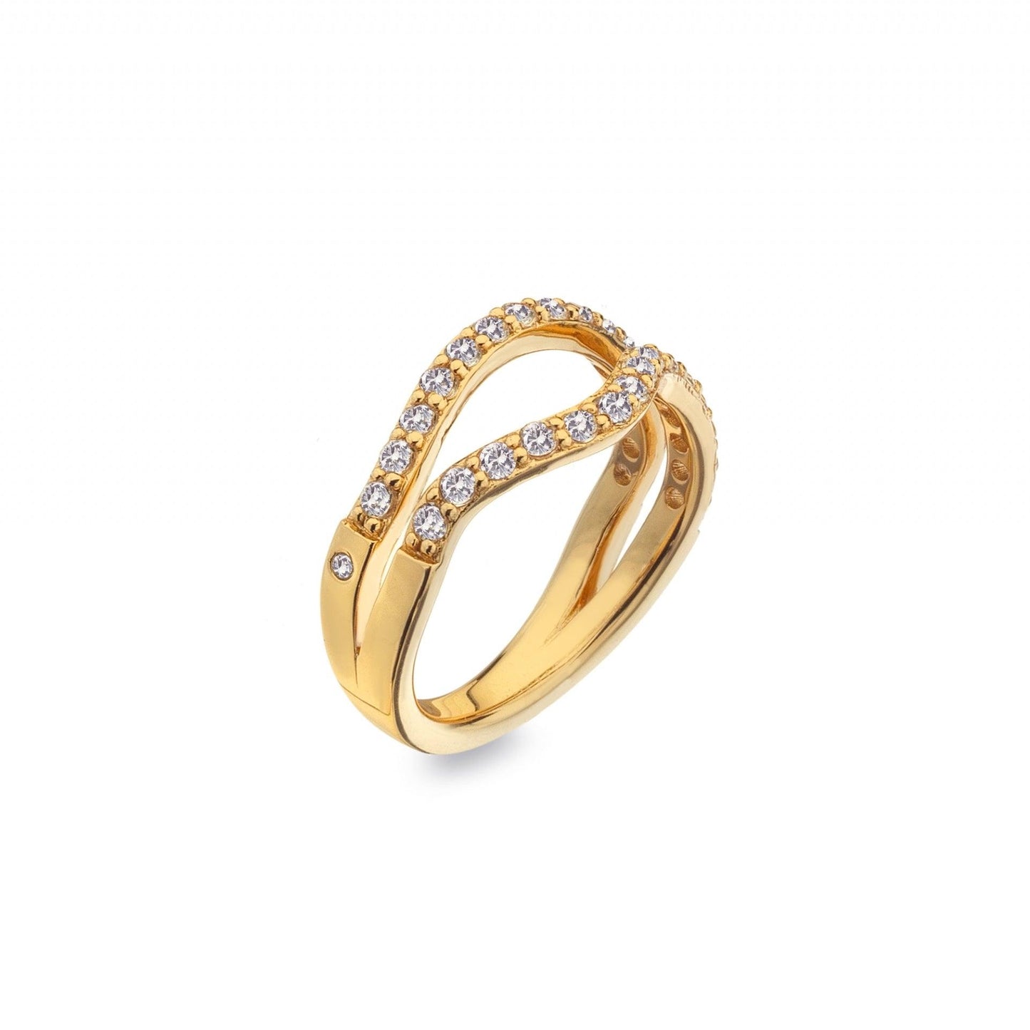Hot Diamonds x Jac Jossa Extravagance White Topaz Ring DR223 - Judith Hart Jewellers