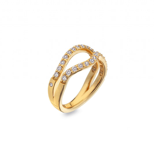Hot Diamonds x Jac Jossa Extravagance White Topaz Ring DR223 - Judith Hart Jewellers