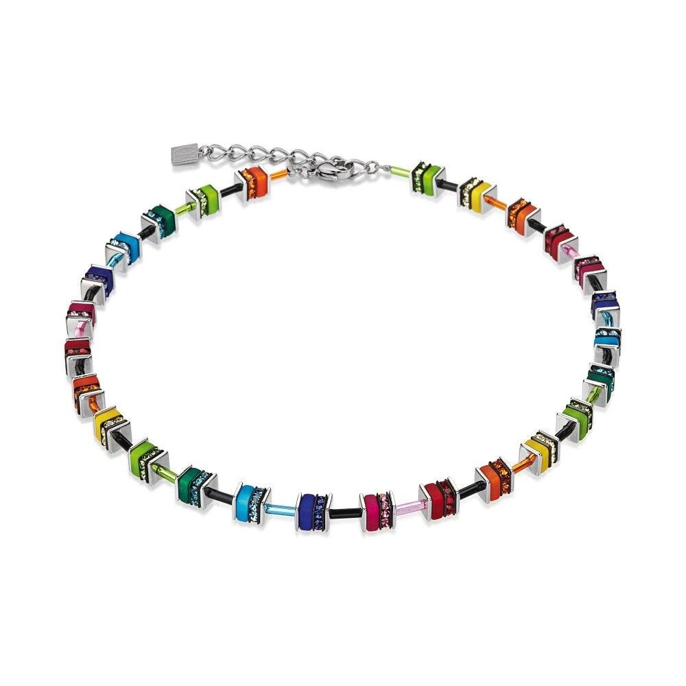 Coeur De Lion Geocube Bright Multi Rainbow Necklet - Judith Hart Jewellers
