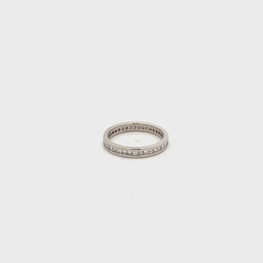 Platinum 1.00ct Princess Cut Diamond Ring