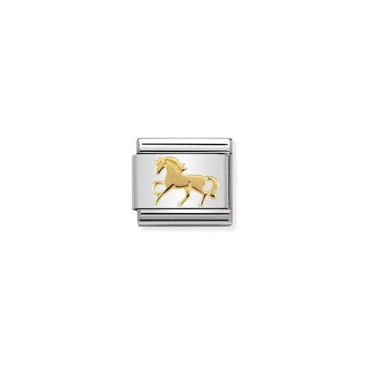 Nomination Classic Gold Galloping Horse Charm 030149/26