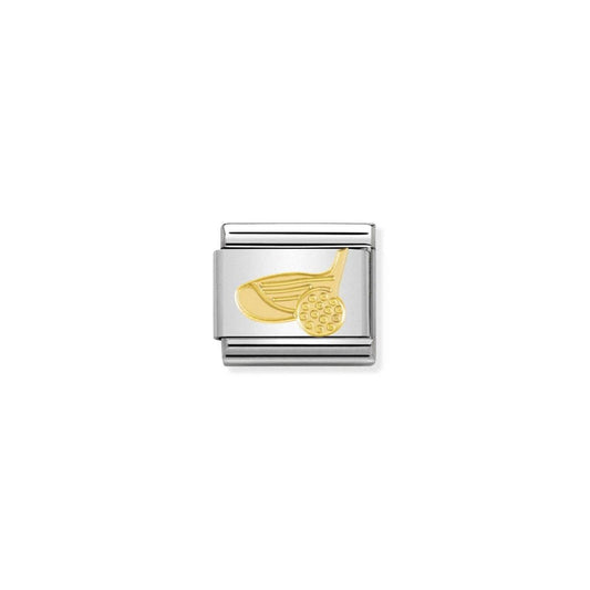 Nomination Classic Gold Golf Ball and Club Charm 030106/24