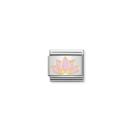 Nomination Classic Gold and Pink Lotus Flower Charm 030278/17