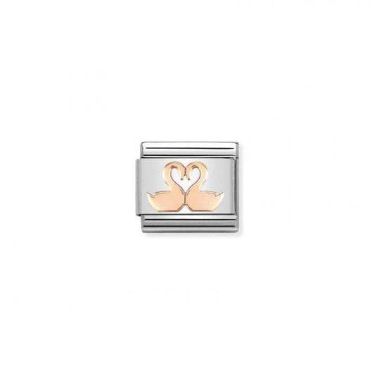 Nomination Classic Rose Gold Swans Charm 430104/40