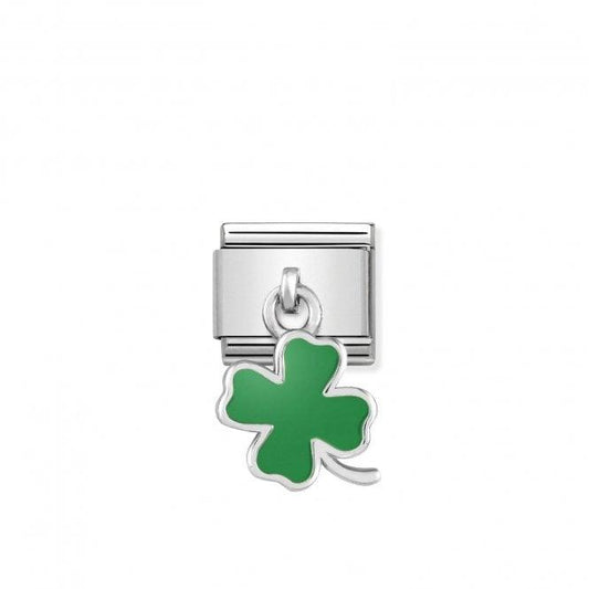 Nomination Green Four Leaf Clover Drop 331805/01 - Judith Hart Jewellers