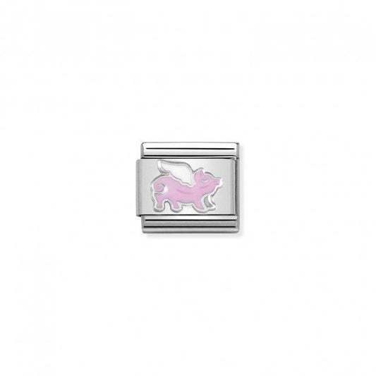 Nomination Pink Pig With Wings 330204/17 - Judith Hart Jewellers