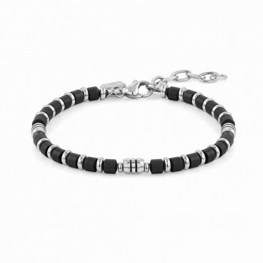 Nomination Instinct Bracelet in Steel with Black Hematite 027907/001 - Judith Hart Jewellers