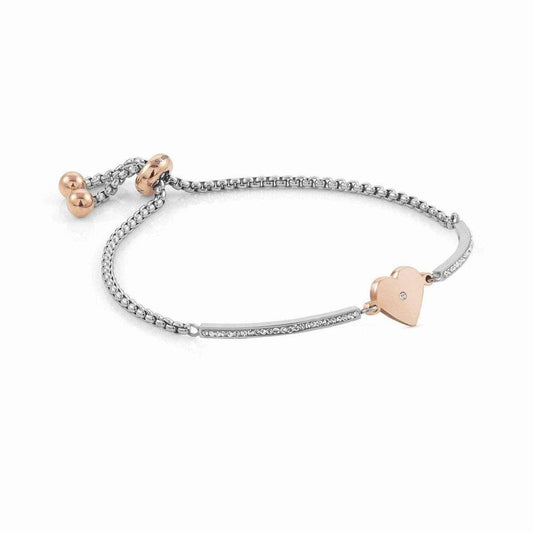 Nomination Milleluci Heart Bracelet with CZ and Rose Gold 028004/022 - Judith Hart Jewellers
