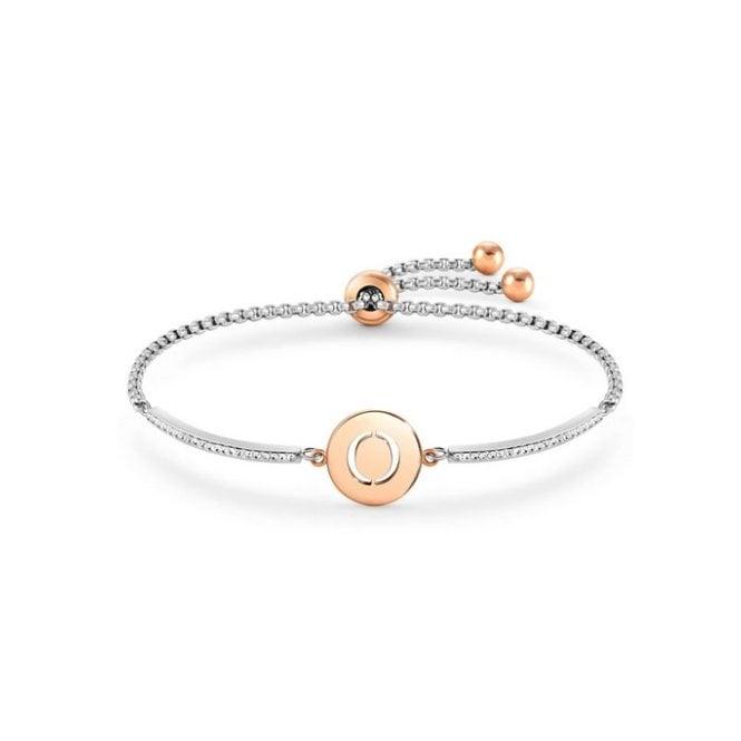 Nomination Milleluci Rose Gold and CZ Letter O Bracelet 028007/015 - Judith Hart Jewellers