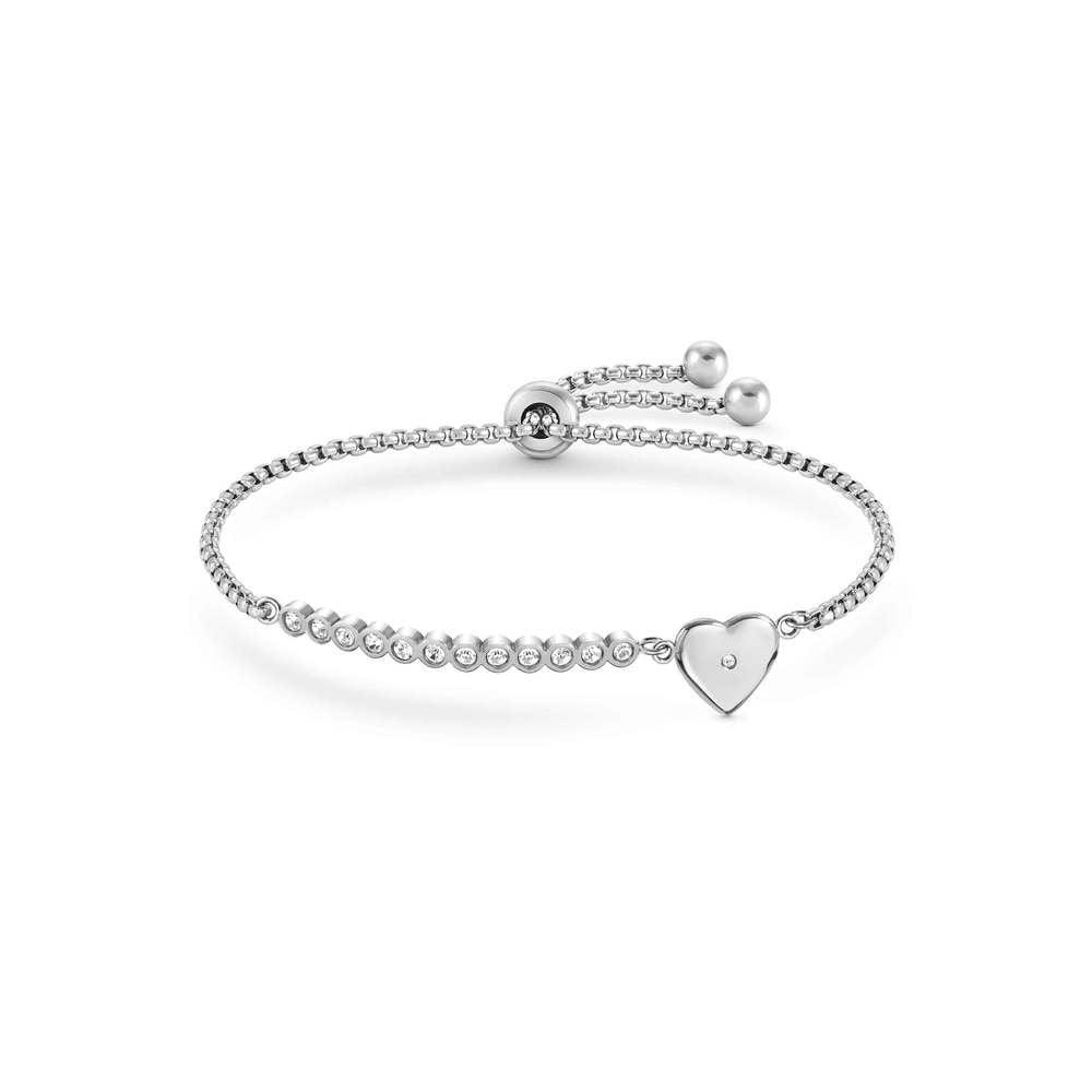 Nomination Milleluci Silver and CZ Heart Bracelet 028008/022 - Judith Hart Jewellers
