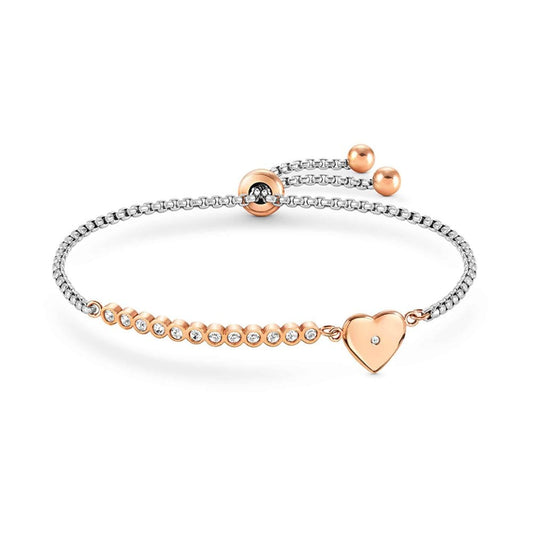 Nomination Milleluci Heart Bracelet with Rose Gold Plate and CZ 028009/022