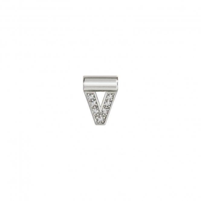 Nomination SeiMia Initial V Pendant Charm in Silver and CZ 147115/022 - Judith Hart Jewellers